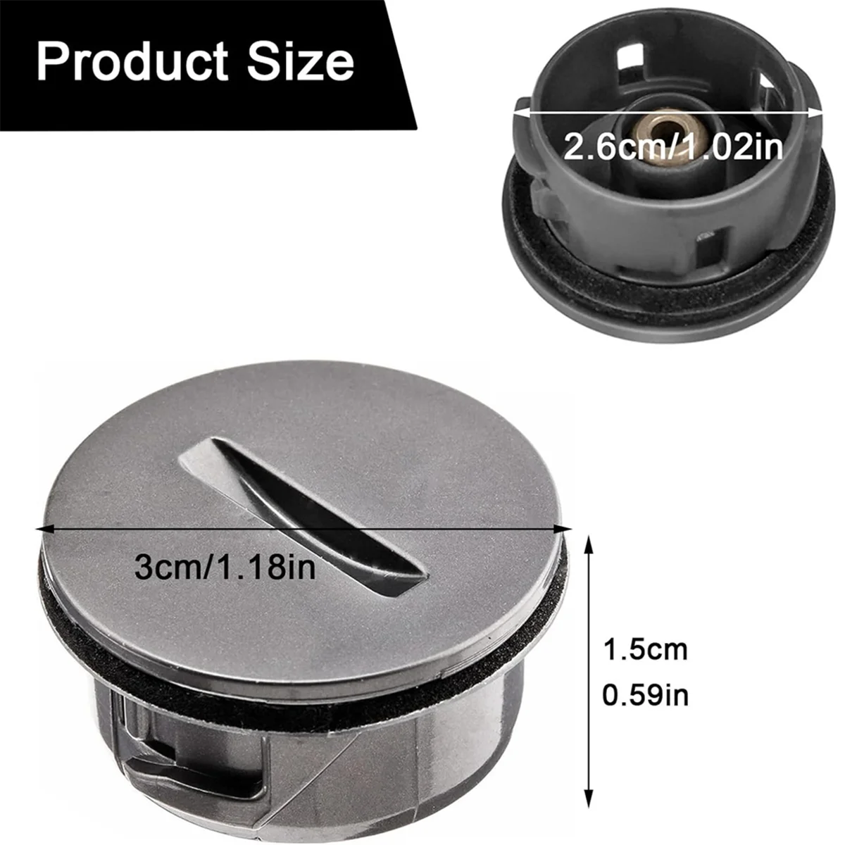ABRG 2pcs Brush Rod End Cap Cover for Dyson V6 / DC59 / DC62 / SV03 / SV073 Direct Drive Cordless Vacuum Cleaner Attachment