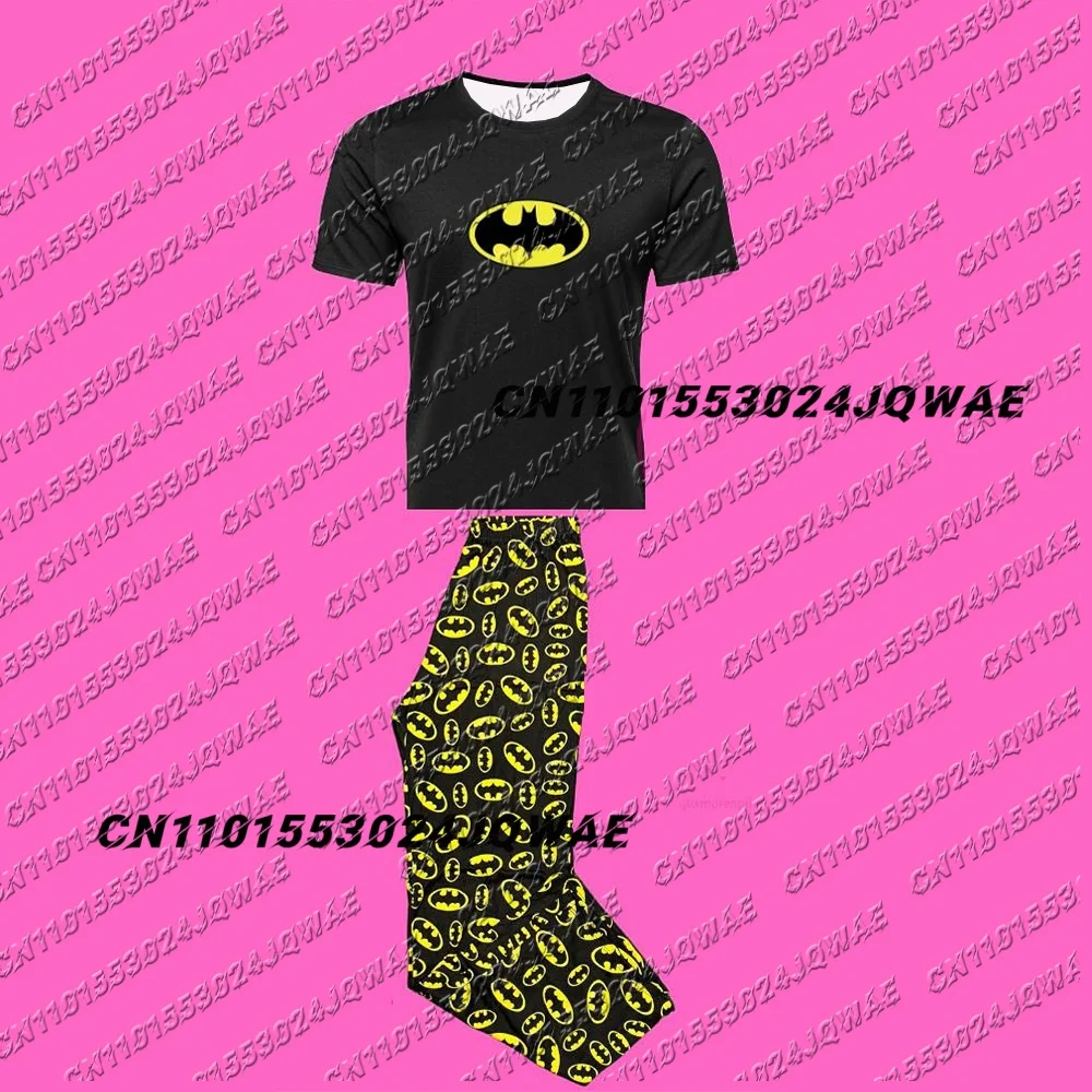 

2026 New Batman Sports Suit Children And Adults Short Sleeved With Sleeping Pants Loose Breathable Comfortable And Casual Set ﻿