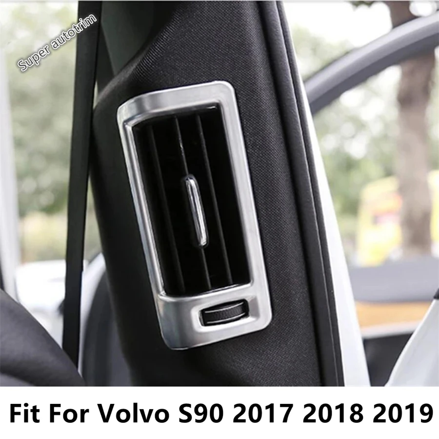 

Pillar B Air Conditioning AC Outlet Vent Frame Decorative Sequins Cover Trim Accessories Interior For Volvo S90 2017 2018 2019