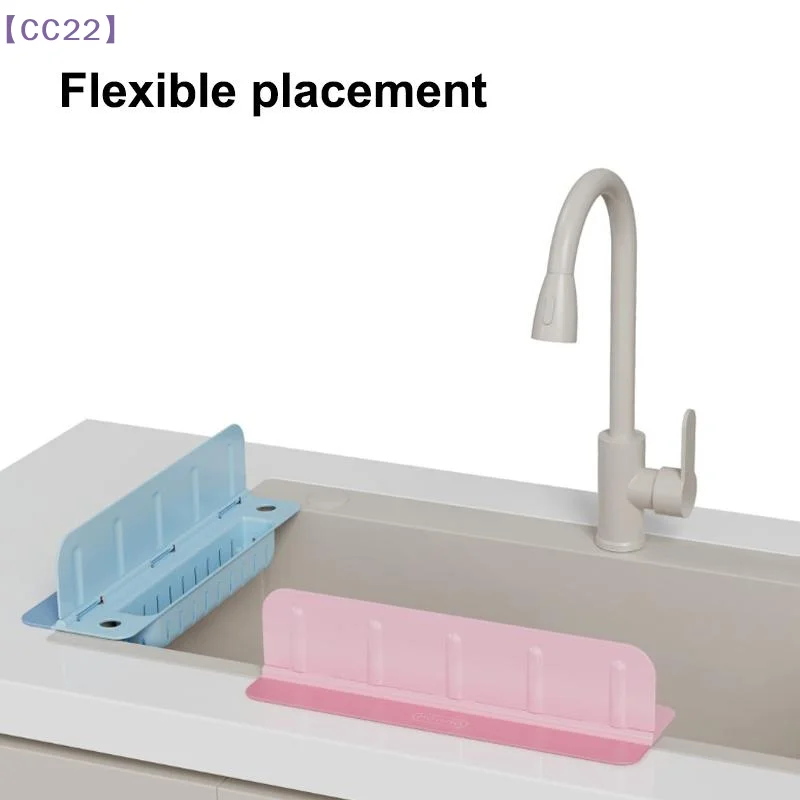 【CC22】Kitchen Sink Splash Guard Waterproof Drain And Storage Tray For Dishwashing And Kitchenware{C}