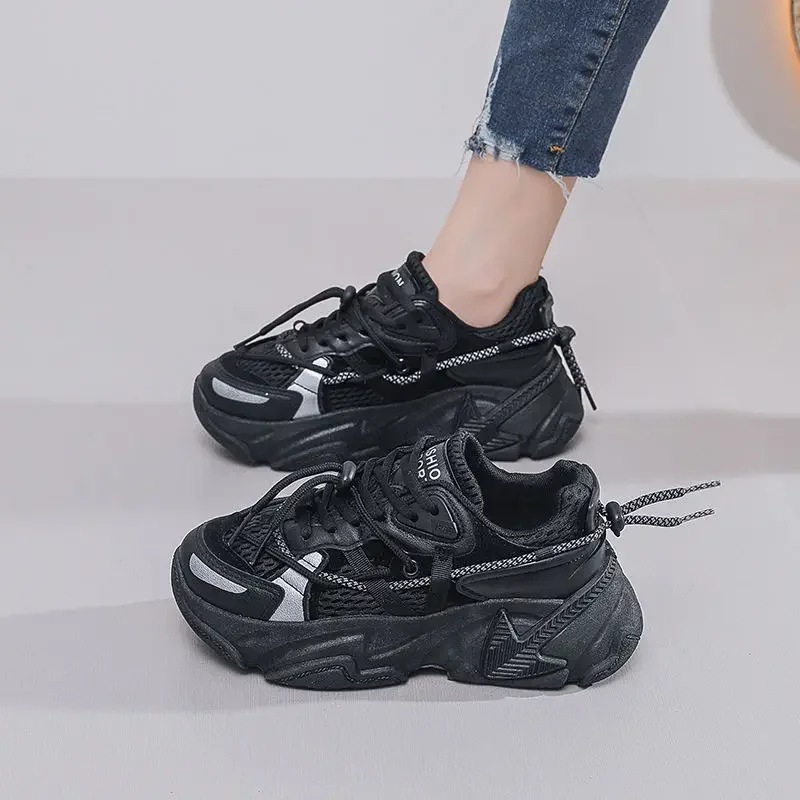 

New Arrival 2025 Lace Up High on Platform Shoes for Women Light Aesthetic Designer Luxury Y2k Fashion Woman Footwear Sale Deals