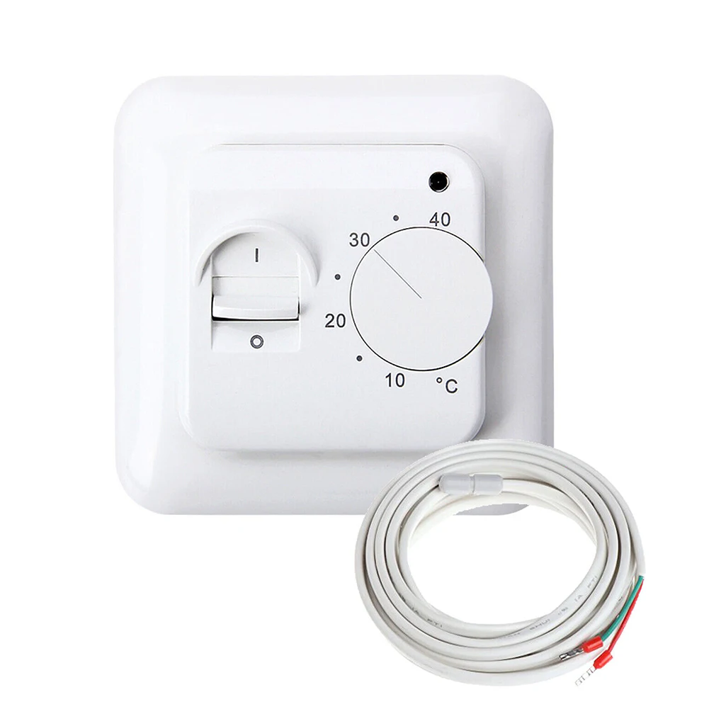 

Tool Thermostat Floor Sensor Heating PC Material Thermostat Control Switch White Electric UnderFloor Floor Sensor