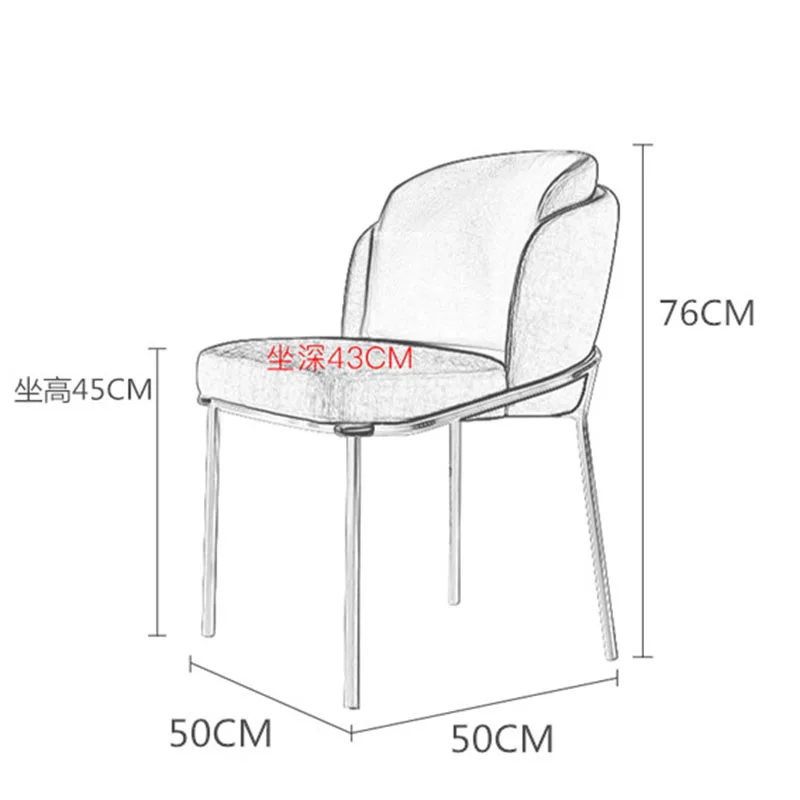 Italian Designer Luxury Chairs Dining Room Comfortable Chair Office Low Back Armchair balcony ergonomic modern kitchen Furniture