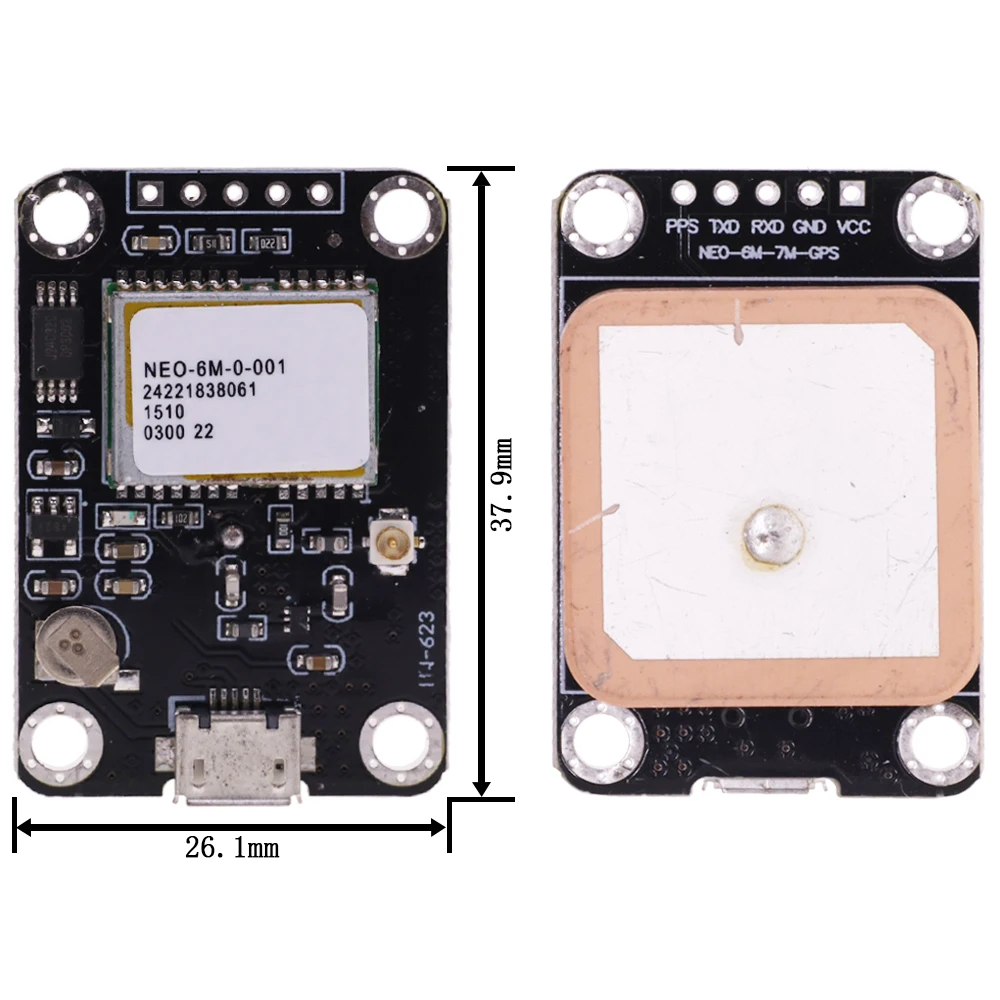 Micro USB NEO6MV2 GPS Satellite Positioning Module Development Board NEO-6M 6M for Arduino STM32 C51 51 MCU Microcontroller