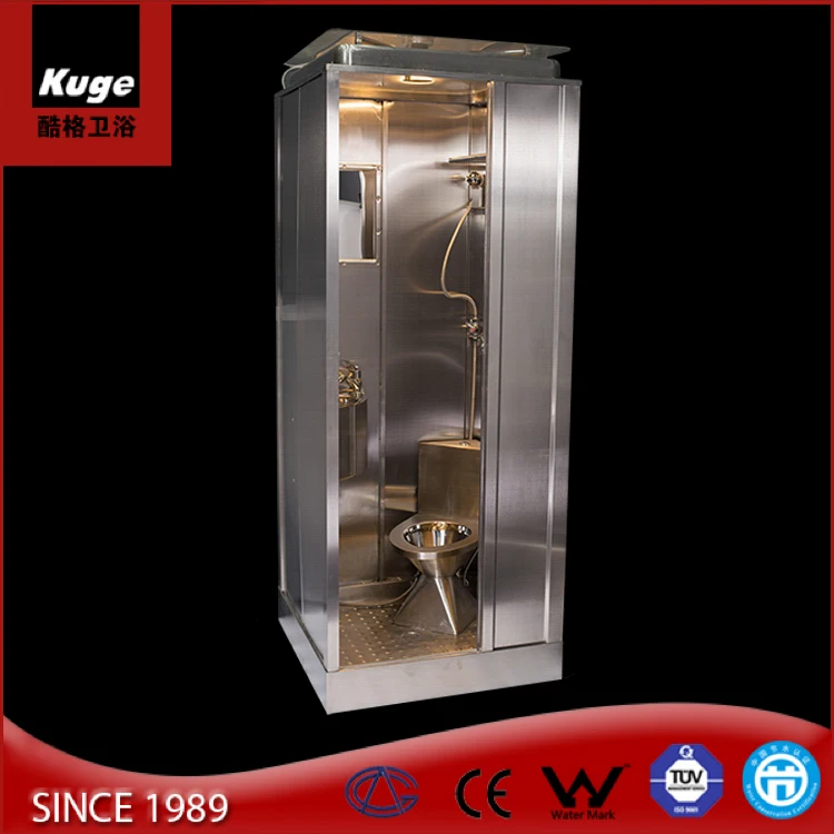 Prefab Outdoor Shower Room Stainless Steel Bathroom Enclosure Economic Design For Sale view 5