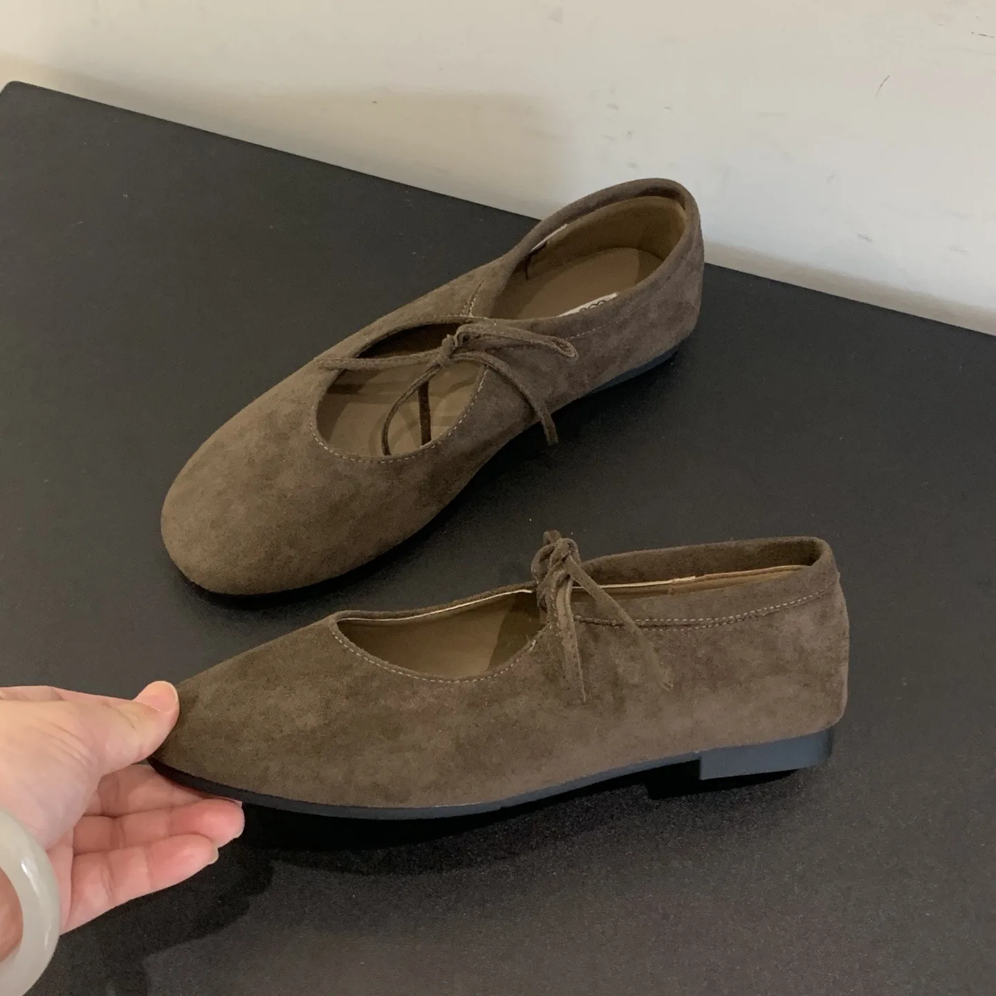 

Модные женские туфли на плоской подошве с узлом-бабочкой, повседневная женская мягкая обувь, женские туфли без шнуровки на плоской подошве с круглым носком, 2026