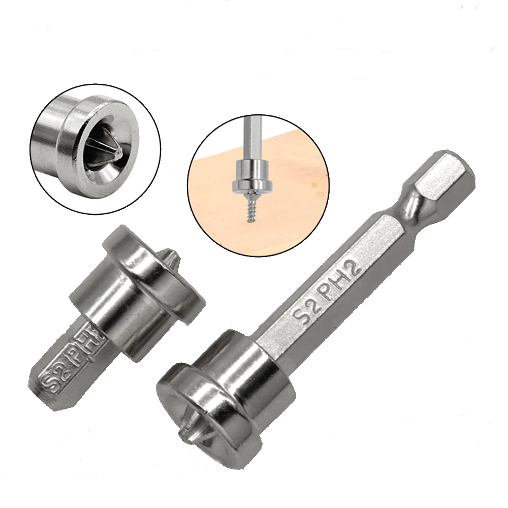 

6.35mm Gypsum Board Special Screw Positioning Cross Magnetic Screwdriver Head Hexagonal Handle Woodworking Driver Tool