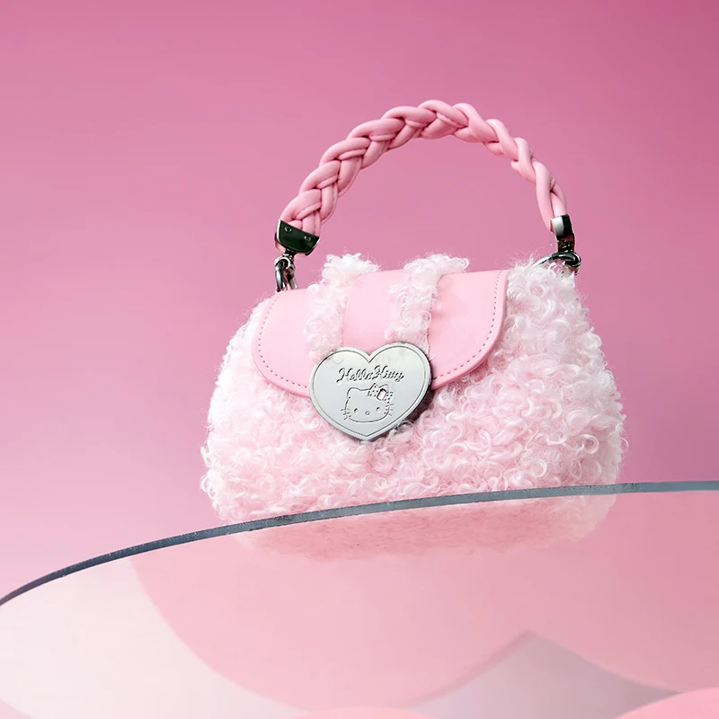 

Hello Kitty Sparkly Crossbody Bag for Women Girls, Glitter Party Purse, Pink Stylish Shoulder Handbag, Cute Kawaii Gift