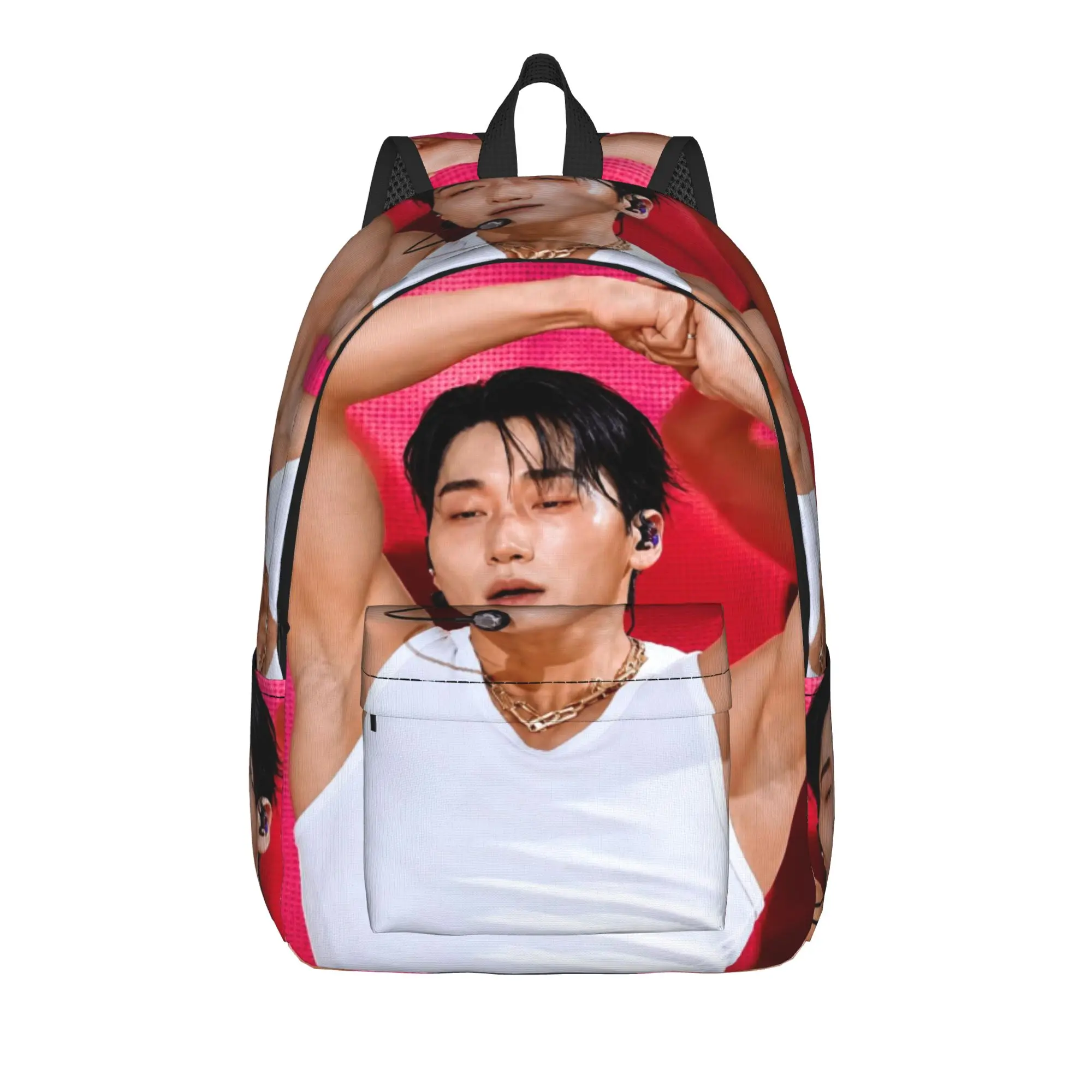 choi san bad ateezs Backpack for Men Women Cool High School Hiking Travel Daypack  Laptop Computer Shoulder Bag Gift