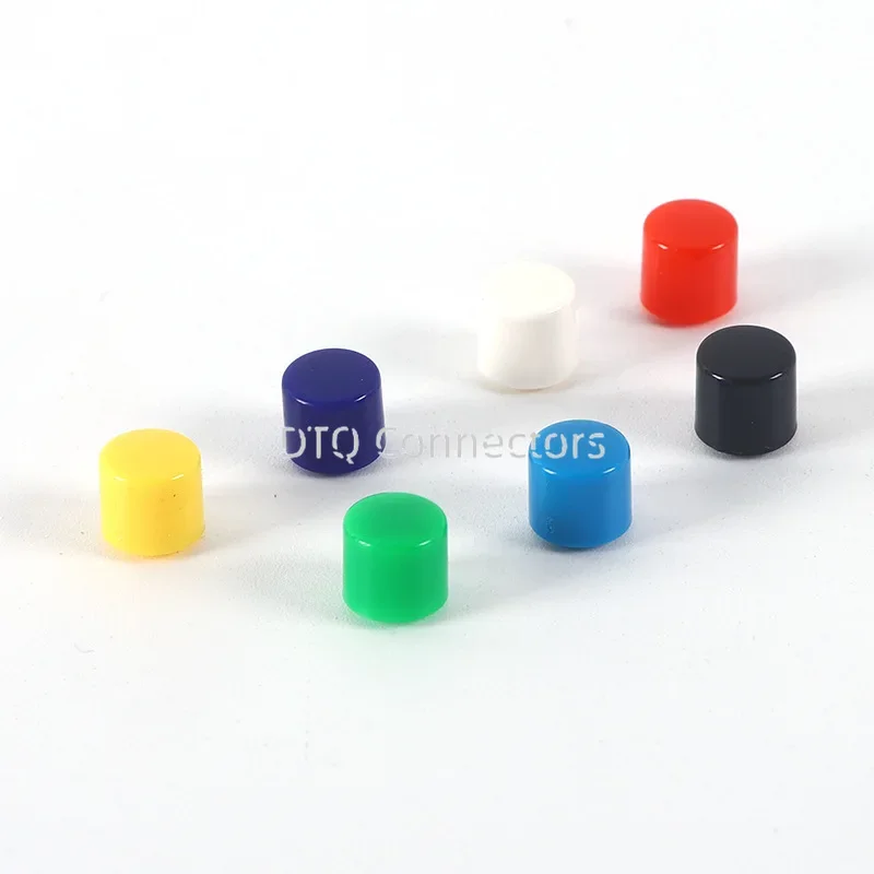 100pcs A111 Square Pole Tact Switch Plastic Micro Momentary Switch Button Caps Push Key Caps Size 6.7*6.5mm for 6*6*7.3MM Button