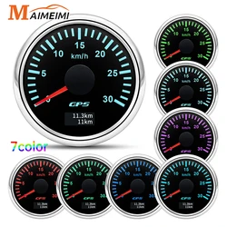 52MM Digital GPS Speedometer Gauge+Antenna Odometer 7 Color Backlight Universal for 12V 24V Car Boat Marine Motorcycle Yacht