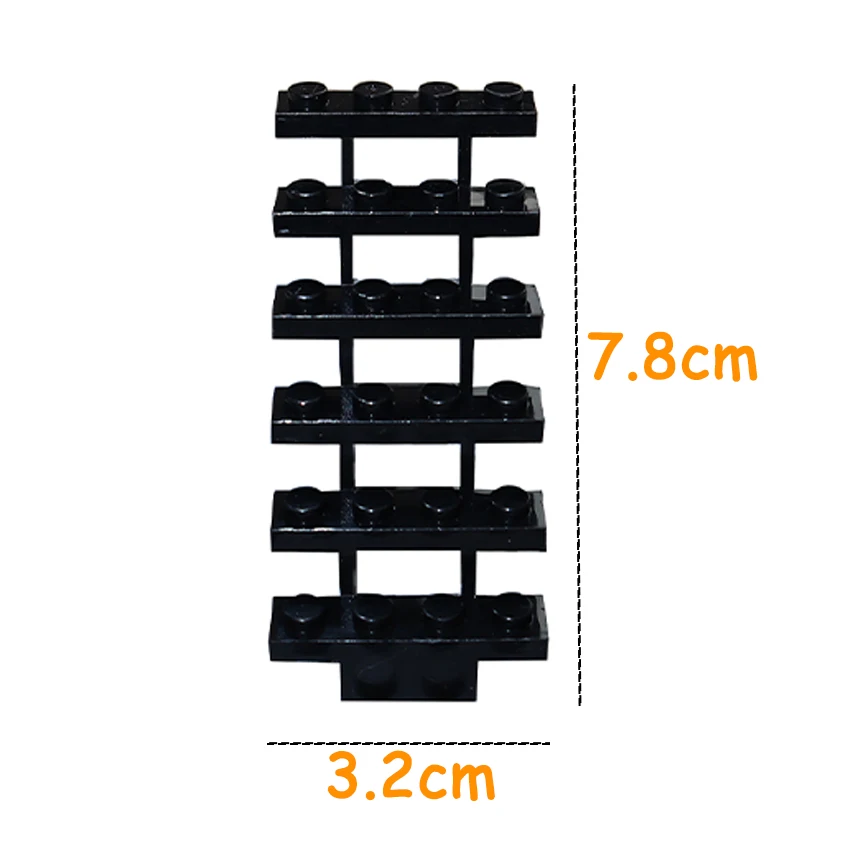 Building Block MOC Part City Accessories Fence Railing Stair Barrier Ladder Guard Bar Castle Garden Farm Assemble Brick 30134