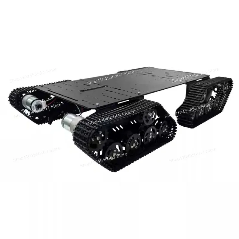 T900S 4WD Tracked Tank Chassis 10kg Load ROS Robot Platform with Encoder Motor for STM32/PS2 DIY