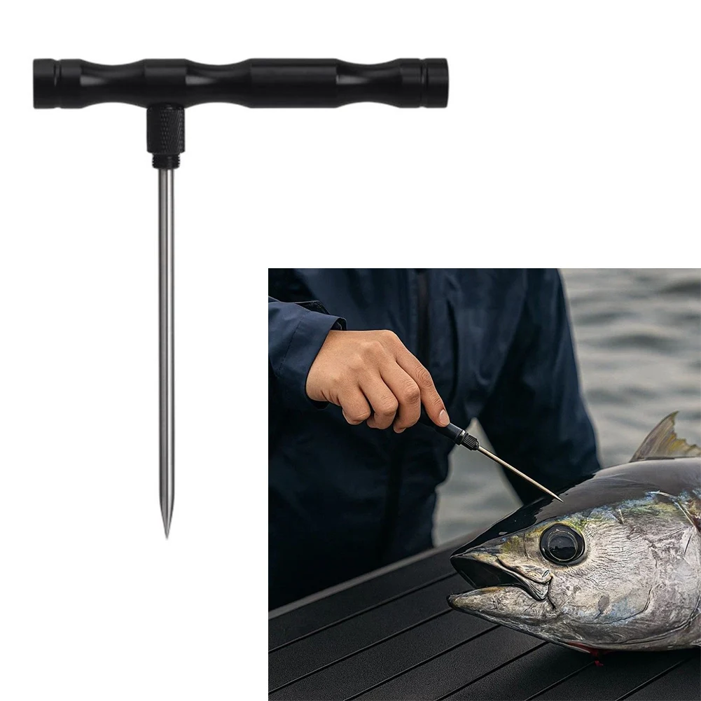 الفولاذ المقاوم للصدأ إبرة سبائك الألومنيوم الحد من ضغط الهواء أداة تنفيس الأسماك أداة انفصال صيد السمك أدوات ثنائية الغرض #3