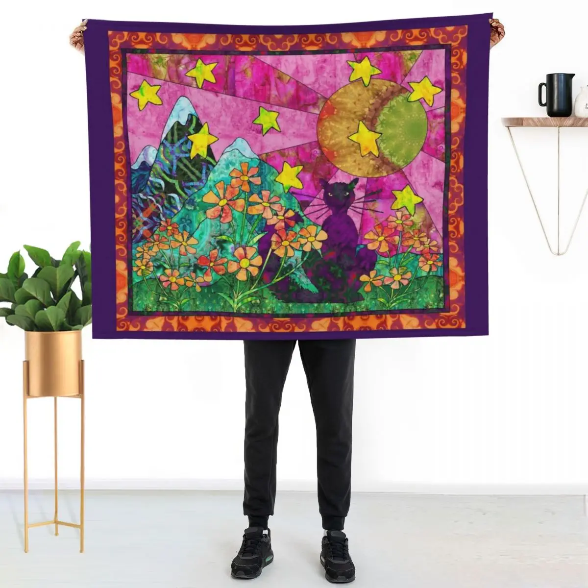 Hunting In The Garden Throw Blanket Hairy manga Shaggy Flannel bed plaid Decorative Sofa Blankets