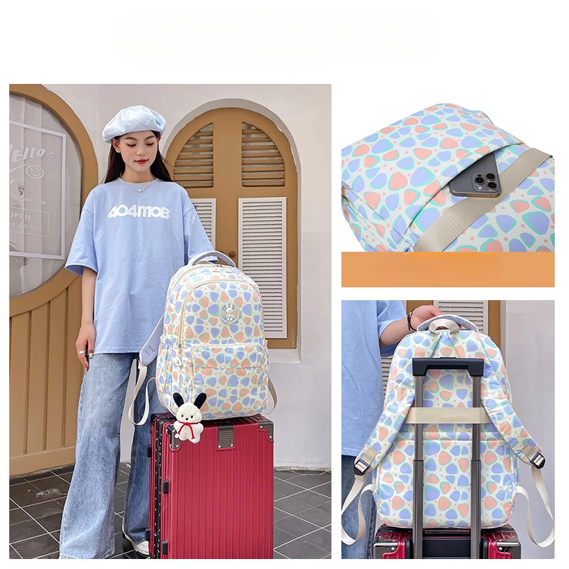 Sac à Dos observateur avec Poches Fonctionnelles pour Enfant Adolescent, Cartable Kawaii pour École Primaire