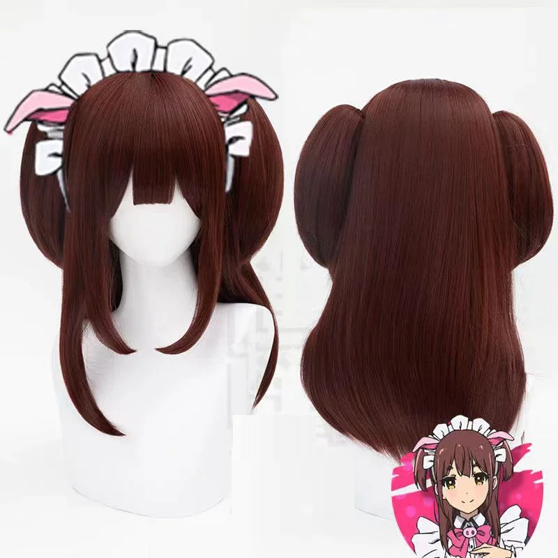 Anime Akiba Maid War Cosplay Costume parrucca waira Nagomi/Mannen Ranko cameriera vestito copricapo Ton Tokoton Yumechi Shiipon