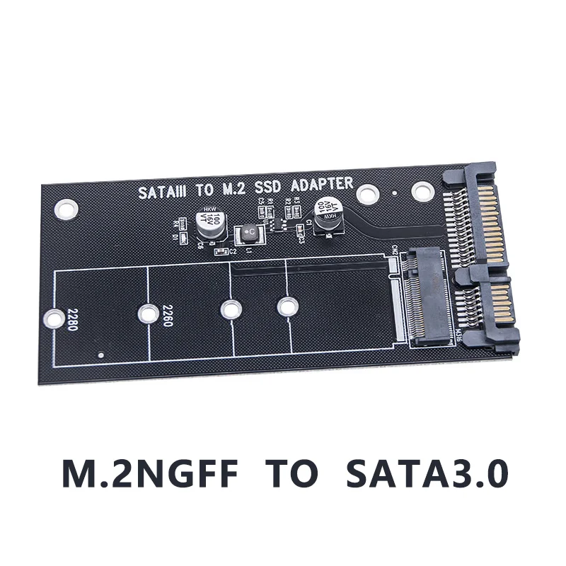 PC Motherboard Compatible M.2 NGFF to SATA 3.0 Adapter, B&M Key Protocol, SSD Convertor 2230 2280 2242 Solid State Drive PC Motherboard Compatible M.2 NGFF to SATA 3.0 Adapter, B&M Key Protocol, SSD Convertor 2230 2280 2242 Solid State Drive