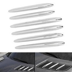 6Pcs Car Engine Hood Vent Grille Cover Trim Parts for Mercedes Benz R172 SLK 2011 2012 2013 2014 2015 2016 2017 2018 2019 Chrome