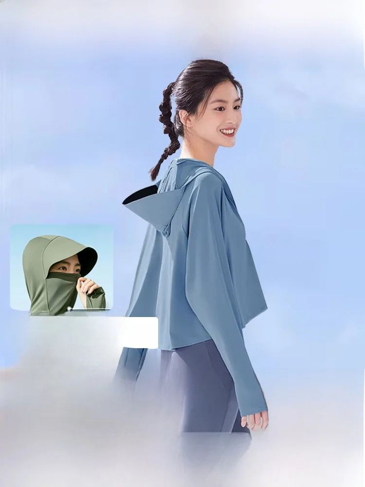 

Женская летняя накидка-шаль Banana Le из ледяного шелка с защитой от УФ-излучения, из оригинальной пряжи, дышащая, короткая, для активного отдыха на природе