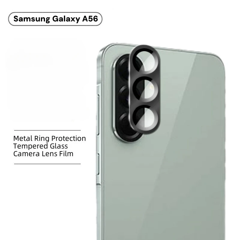 

For Samsung Galaxy A56 Metal Ring Camera Lens Protectors For Samsung A56 A 56 Glass Camera Lens Protective Cover Film
