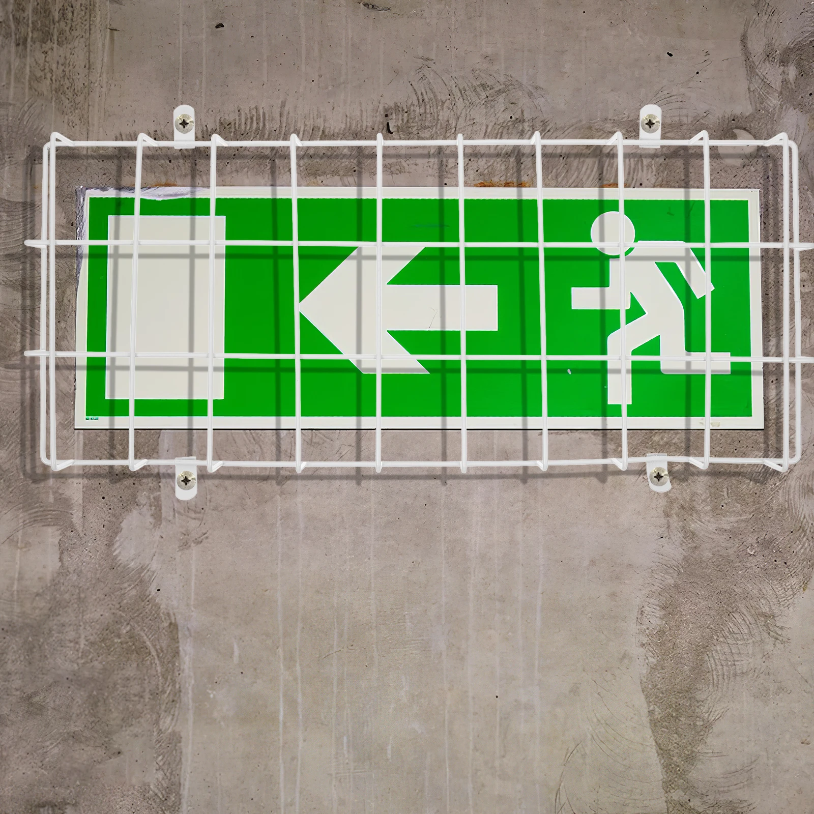 

Emergency Exit Light Cover White Iron Wire Guard Sticker Lampshade Protection Net Sports Gym Cage Exit Sign Protective Durable
