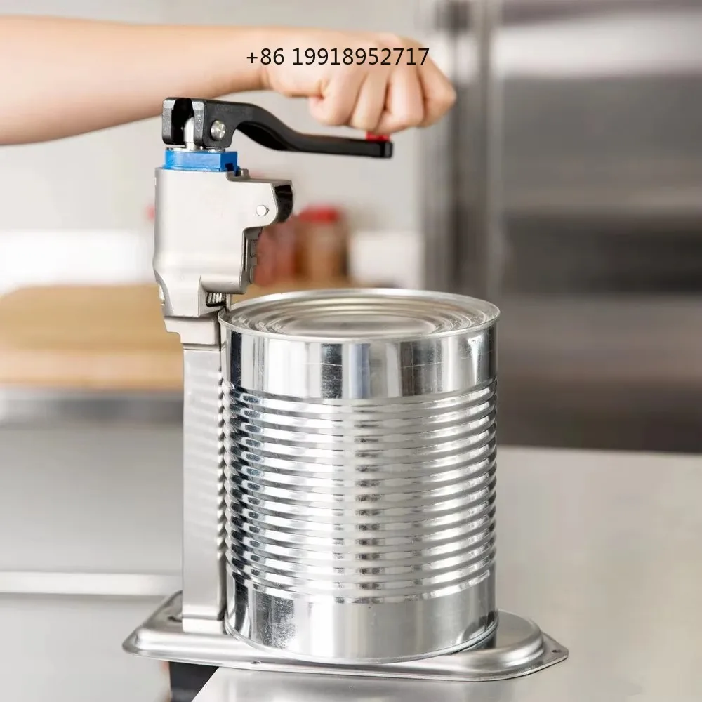 Commercial Can Opener Large Handheld Stainless Steel Tabletop Can Opener Comfortable Handle for Kitche Restaurant Hotel Bar Ship