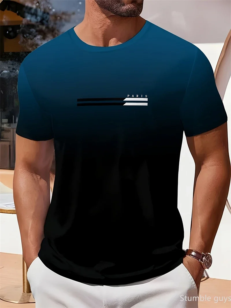 Sommer Herren Mode Übergroßes T-Shirt Anime-Muster Druck Kurzarm Atmungsaktives Loses Sport-Trikot Lässige Outfits