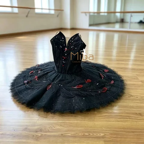 Ballet dress death of swan black swan tutu skirt dress women's competition costume professional customization