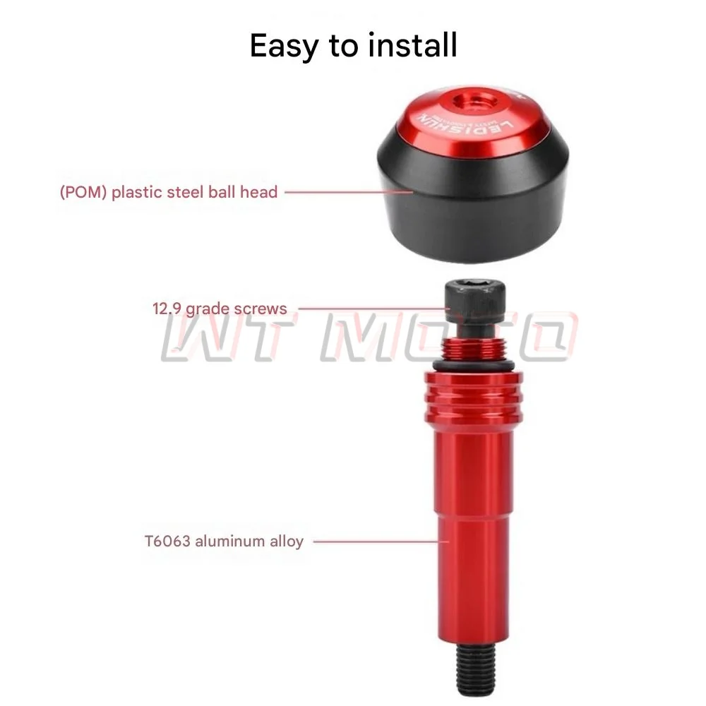 ل ZONTES 350D 350E 350M العادم المضادة للسقوط المطاط مكافحة الإفلات الكرة حماية قضيب حماية المطاط ZONTES 350 d 350 e 350 م #4