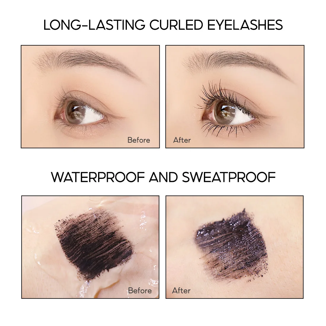 CARSLAN Multi Wirkung 3D Mascara Curling Volumen Wimpern Dicke Verlängerung Wimpern Verlängerung Wasserdichte Lange-tragen Make-Up