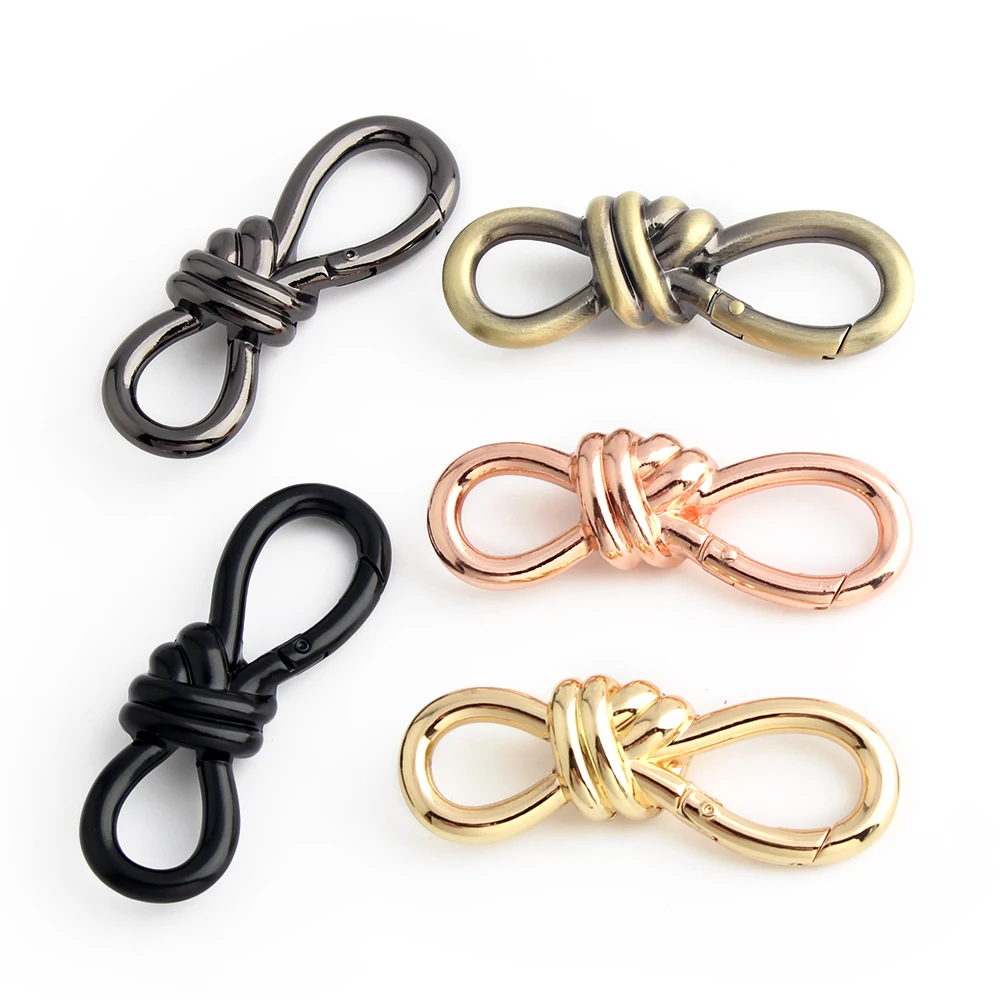 5PCS Metal Ring Spring  Buckles For Bags Handbag Shoulder Belt Strap Open Dog Chain Connector Hooks DIY Jewelry Accessories