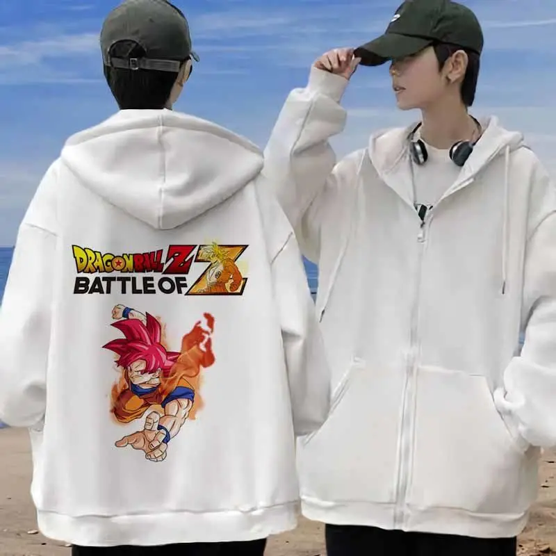 

Bandai Seven Dragon Ball персонажи мультфильмов осень и зима новая мужская и женская свободная толстовка на молнии большого размера