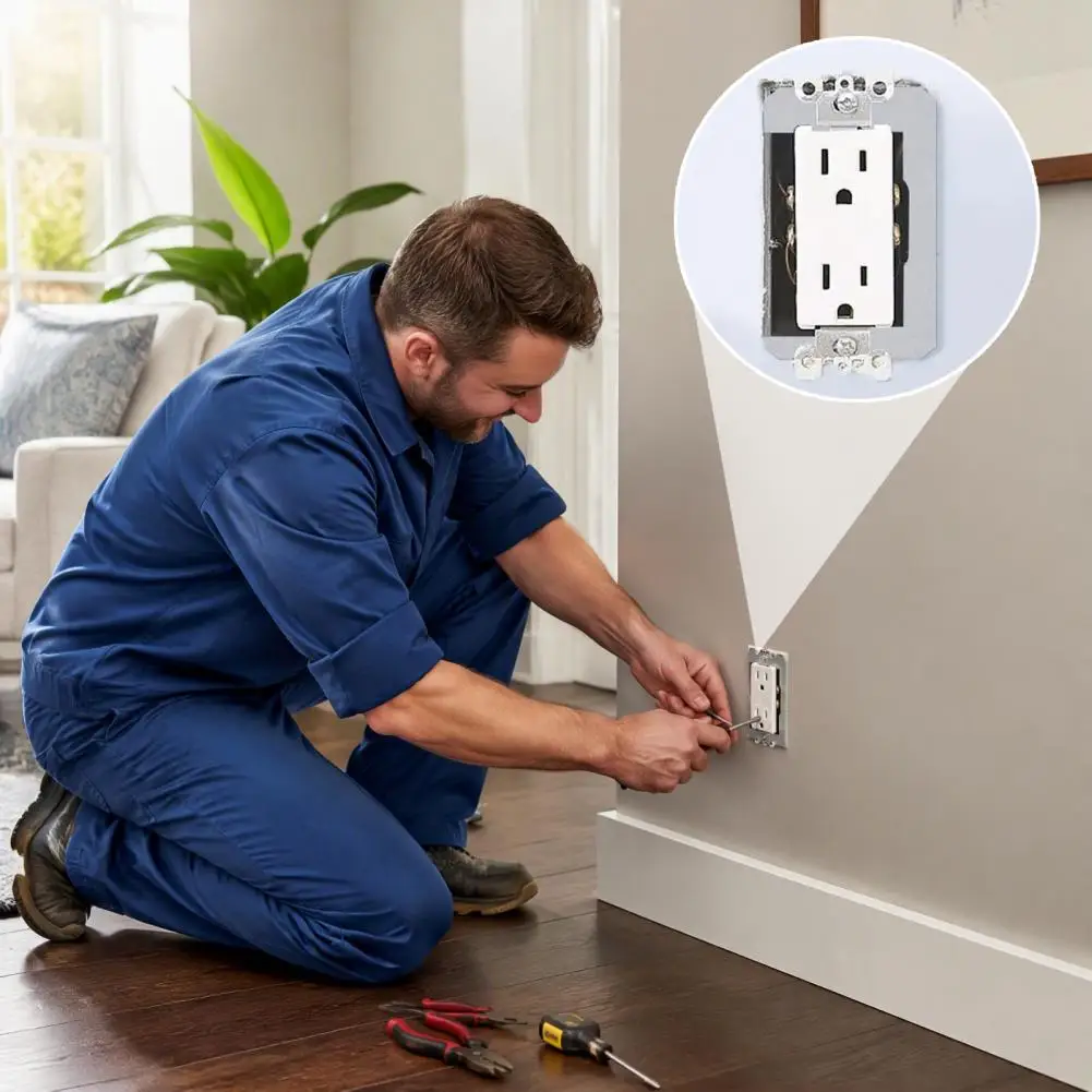 Electrical Outlet Spacers Wall Plate Spacers 5/10/15/20/30pcs Galvanized Metal Wall Plate Spacers Electrical Outlet Plates Flush