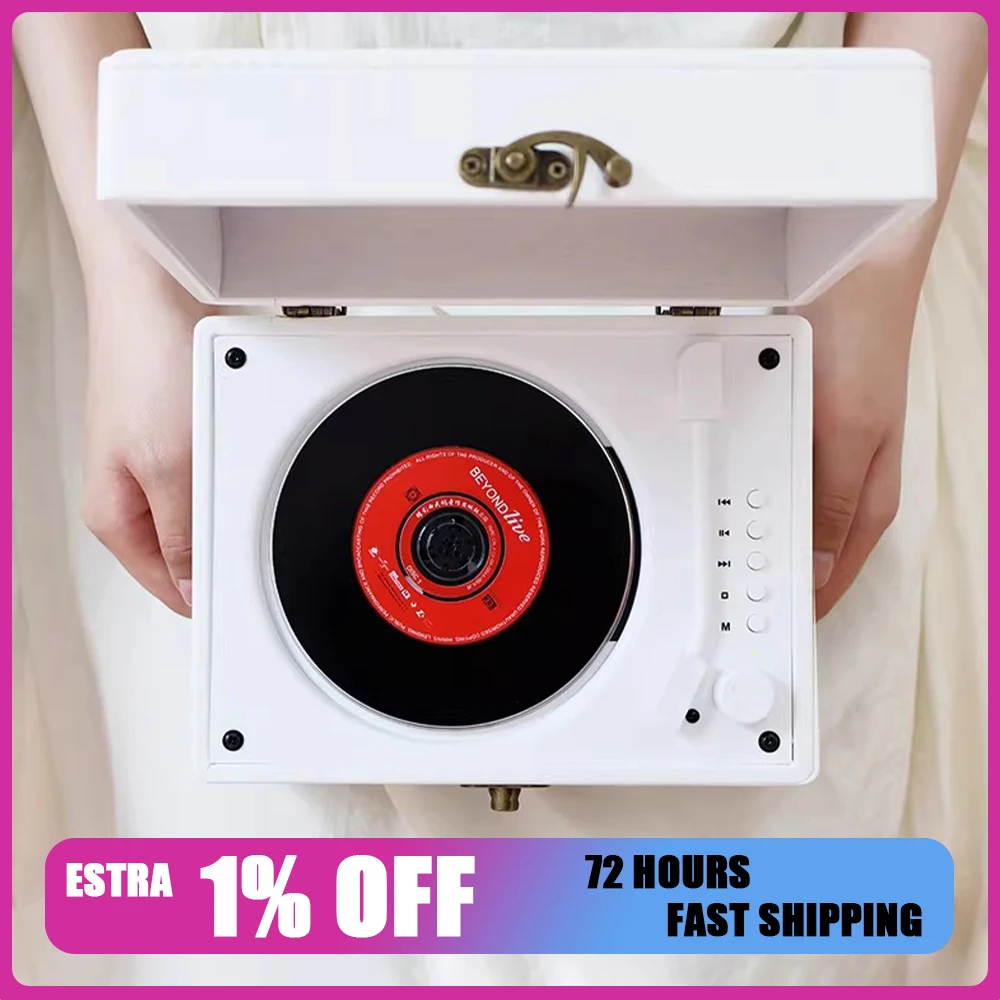 

Beetle CD Player Multifunctional Portable Stereo Cd Player CD Playback/Bluetooth Playback /USB Playback TYPE-C Power Socket