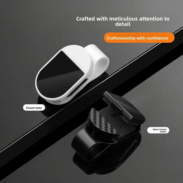 1Pc Carbon Fiber Texture Universal Car Sun Visor Sunglasses Clip Anti-Scratch Sponge Eyeglasses Storage Holder Car Storage parts