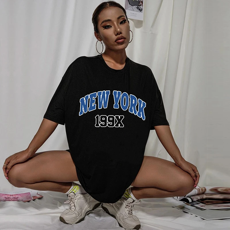 Y2k Casual Oversized T Shirt Men T Shirts New York Fashion Short Sleeve Tshirt USA Letter Print Men Graphic Tee Summer Blouse