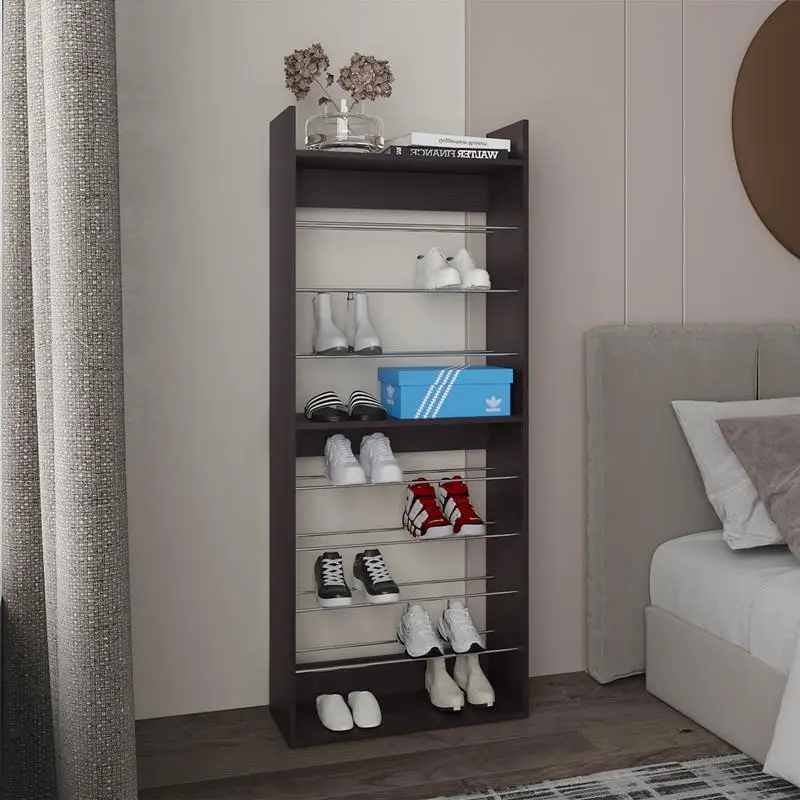 

10-уровневая вертикальная полка для обуви, отдельно стоящее хранилище для обуви, черная