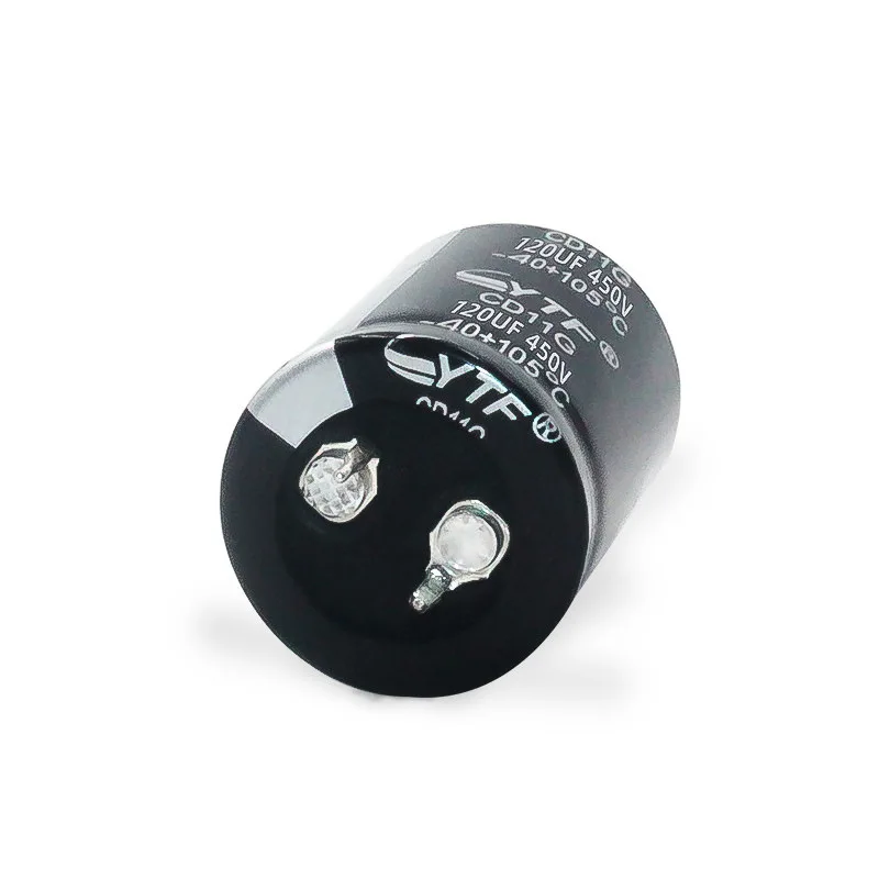 1pcs New 450V 120UF Cow Corner Aluminum Electrolytic Capacitors Volume 22*30mm 120UF/450V