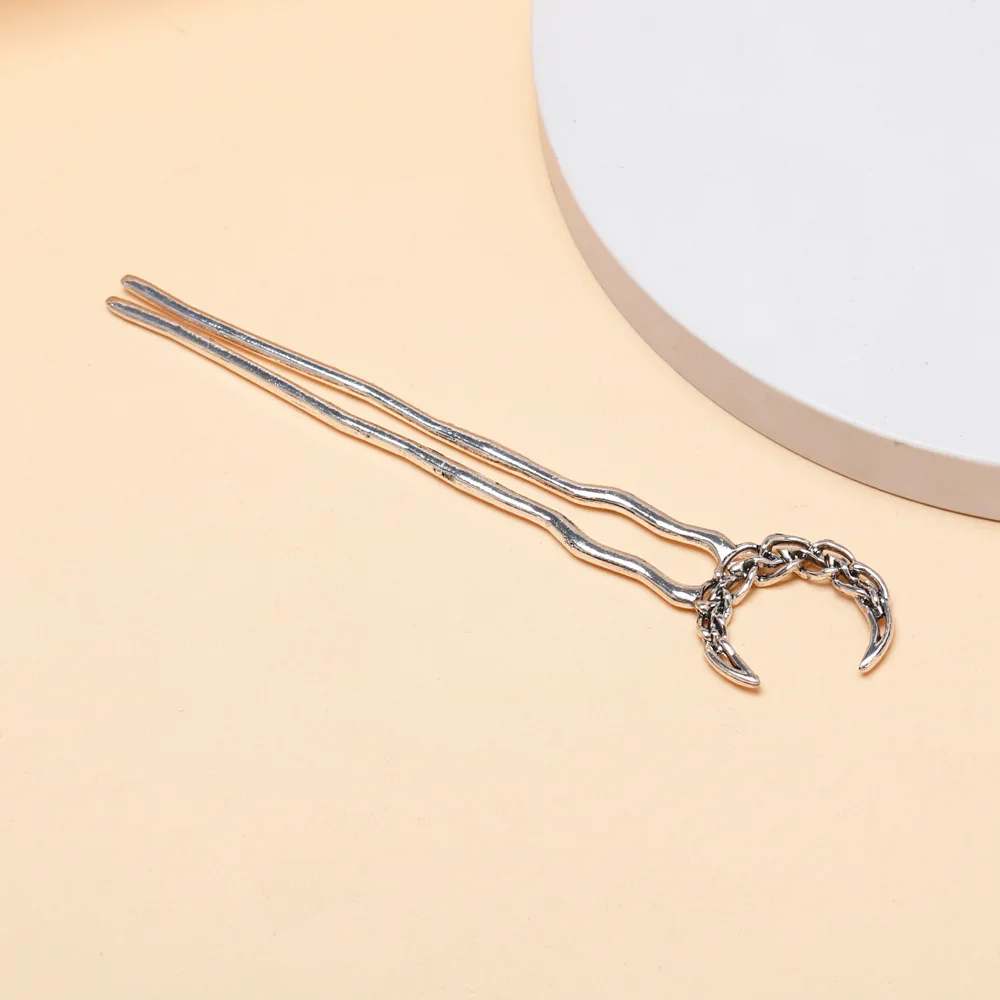 Lua irlandesa hairpin nórdico simples crescente placa hairpin verão feminino maruko cabeça acessórios para o cabelo