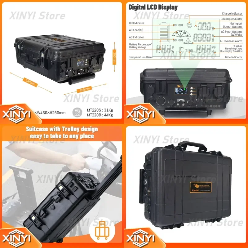 All-in-One 3000W Solar Panel Wind Kit for Flexible Price Replacement Lithium Generator Inverter with Two 110V Outlets and Car