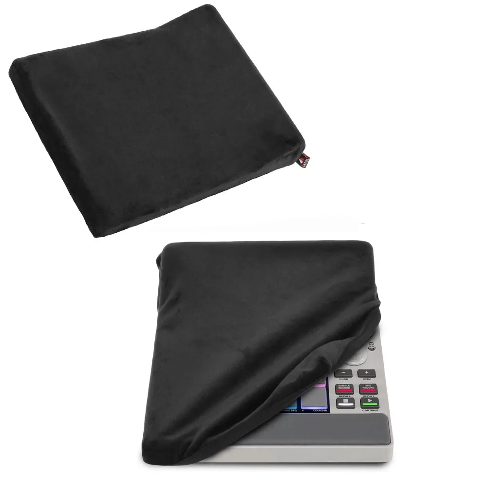 Dust Cover for Akai Professional MPC Sample Sampler Short Plush Elastic Band Washable Protective Dustproof Sleeve Black