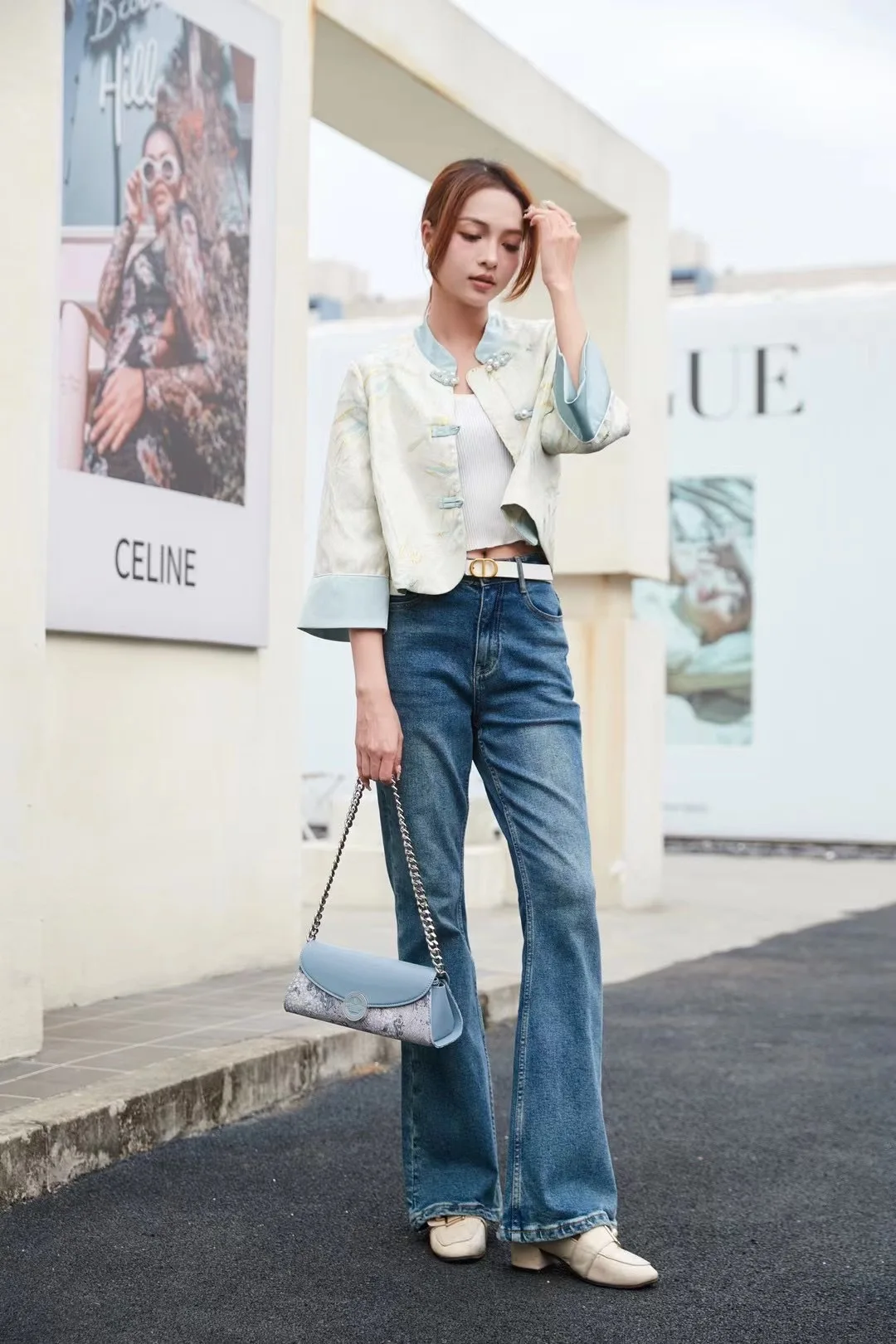 High End Brand Chinese Style Embroidery Stick Armpit Bag Women's Chain Light Luxury Fashion Single Shoulder Crossbody Bag