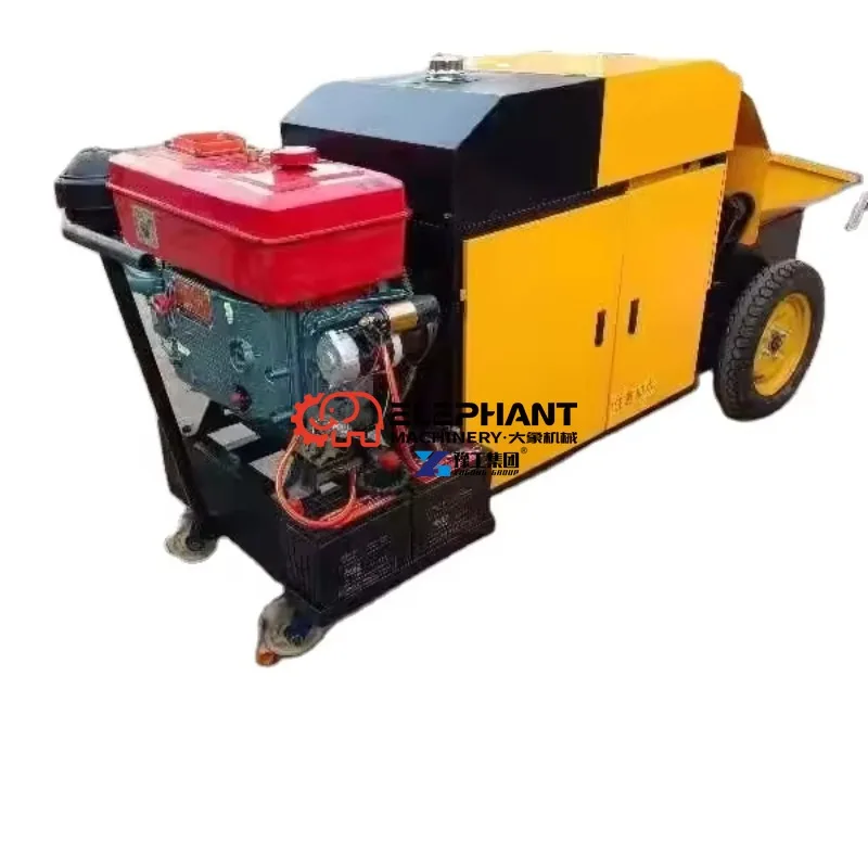 Diesel Concrete Trailer Pump with Remote Small Inclined Concrete Delivery Pump Price Engineering & Construction Machinery