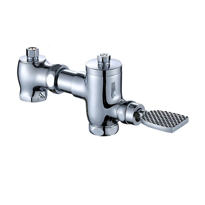 Copper Foot Step Squat Toilet Flush Valve, Horizontal Foot Valve, Toilet Flush Valve, Squat Pit Urinal Delay Valve