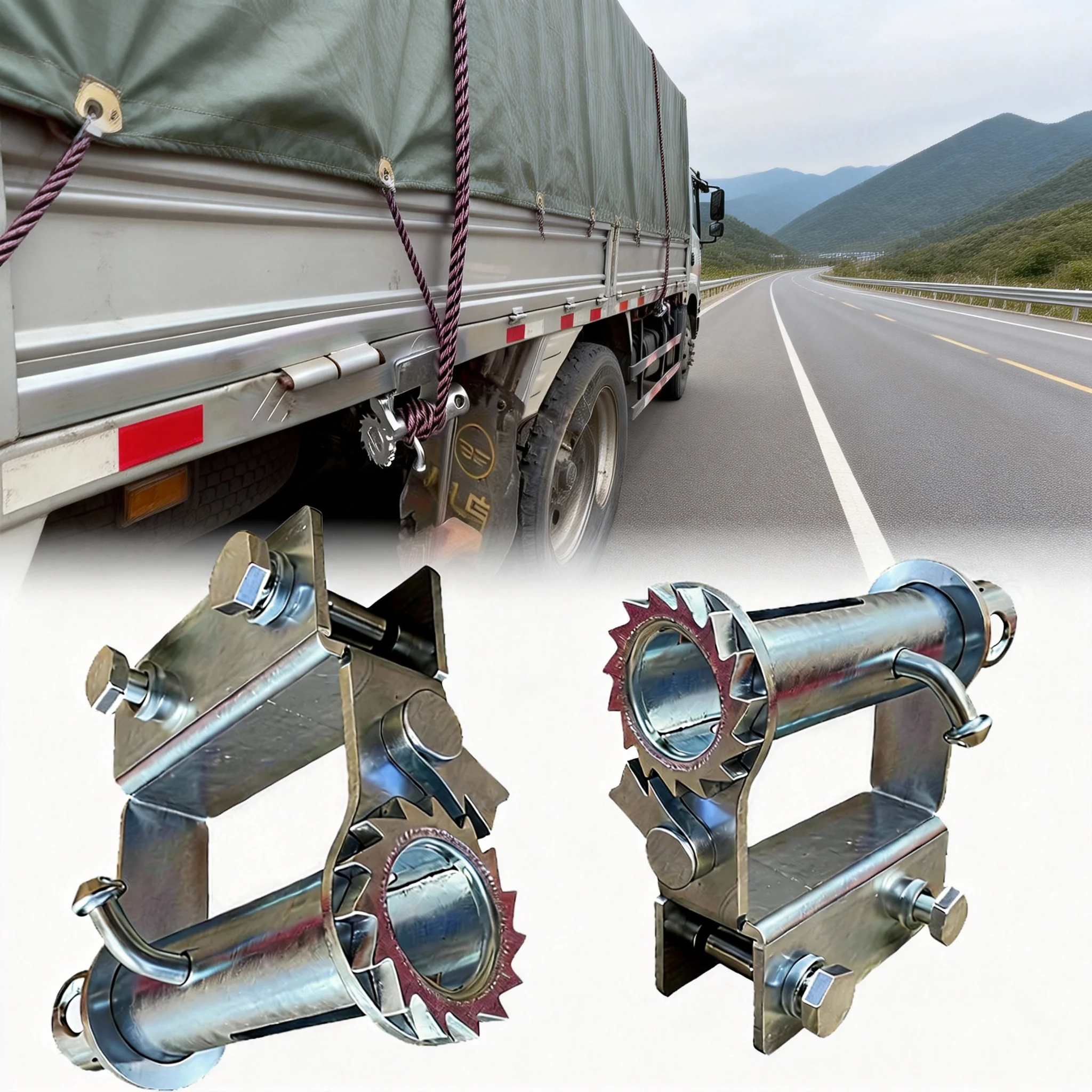 Crank Ratchet Design Manual Rope Fastener For Small Trucks Binding Device Adjustable Lever Tensioner Heavy Duty Anti-Rust Sturdy