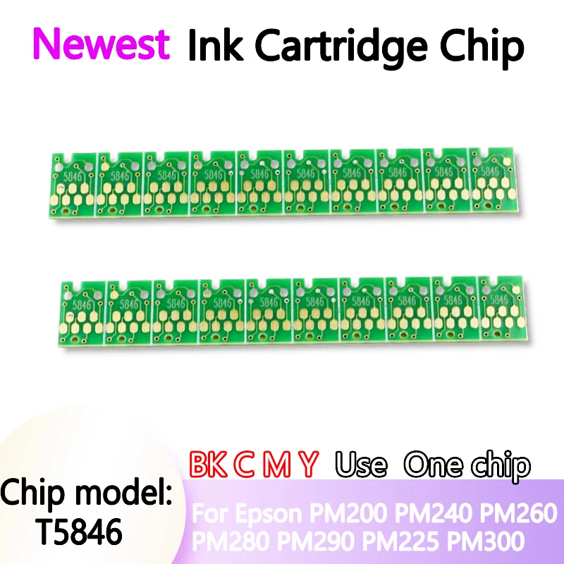 Disposable Single Use Ink Cartridge Chip T5846 for Epson PictureMate PM200 PM240 PM260 PM280 PM290 PM225 PM300 Printer