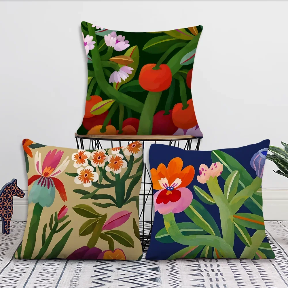 Lychkova Comfortable o-Olga soft Pillow Case for flower fruit Sofa Living Room Home office Decor and art Protectiv