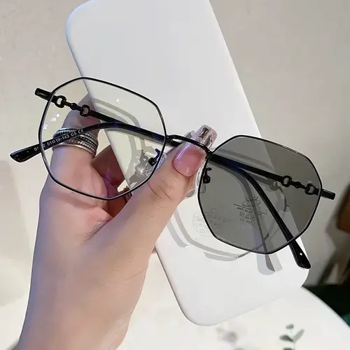 Intelligent Color Changing Short Sight Glasses New Fashion Overaized Frame Myopia Sunglasses Prescription Photochromic Eyewear - Image 10