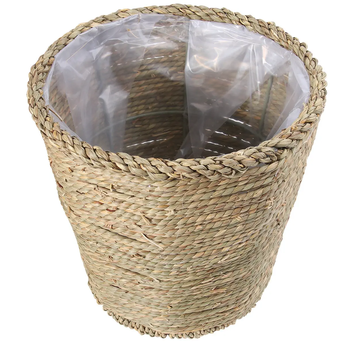 Large Vine Rattan Flowerpot Creative Straw Knit Planter Durable Nordic Style Cone Shape Big Size For Living Room Home Garden Use